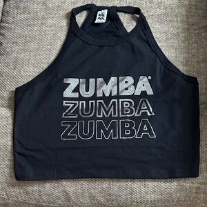 Zumba Fitness Black Racerback Crop Tank